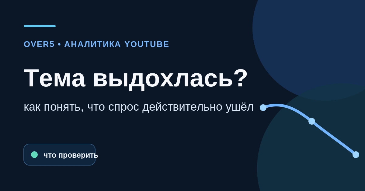 Как понять, что тема для YouTube уже выдохлась